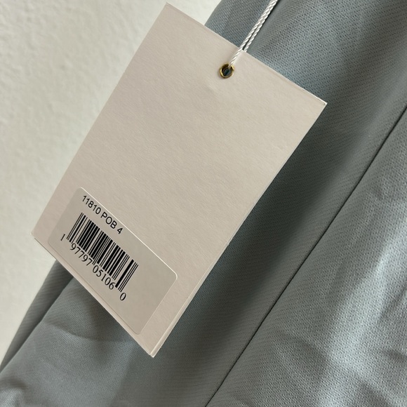 Mac Duggal 11810 Crepe One Shoulder Embellished Floral Gown NWT Powder Blue - Picture 4 of 7